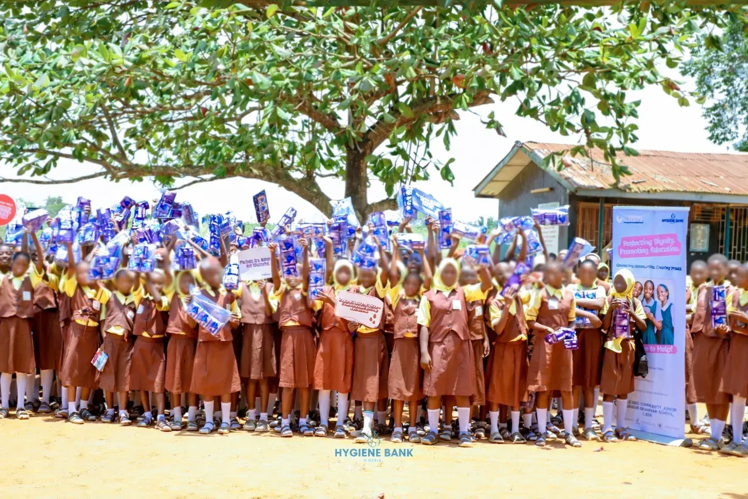 SOKOFA partnered with Hygiene Bank Nigeria to provide a 3-month supply of sanitary pads to female students at Abule-E…