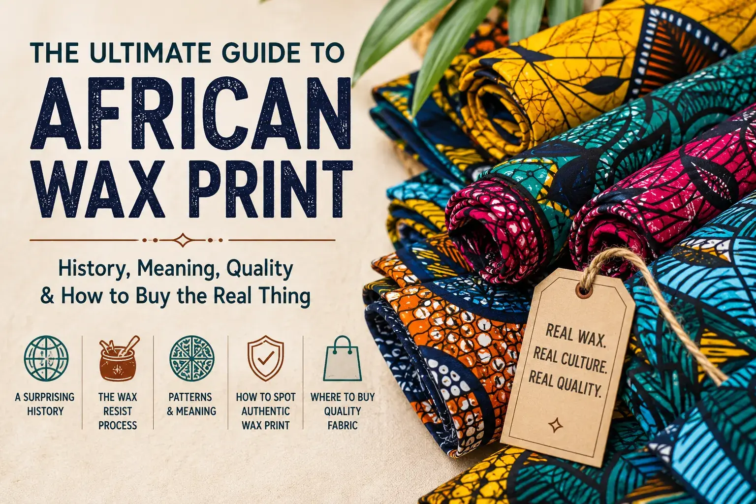 You're searching for what is African wax print fabric and want to know you are buying the real thing.