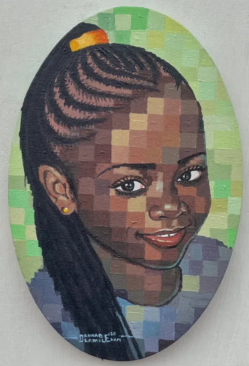 The Child I Left Behind | African Child Portrait Art on Canvas