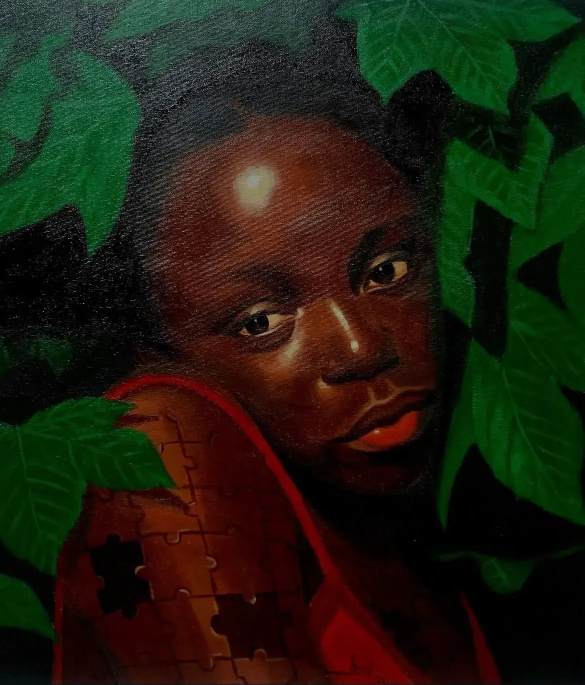 Nature's Embrace – Original Acrylic Painting on Canvas | African Nature-Inspired Contemporary Art by Alogiartz
