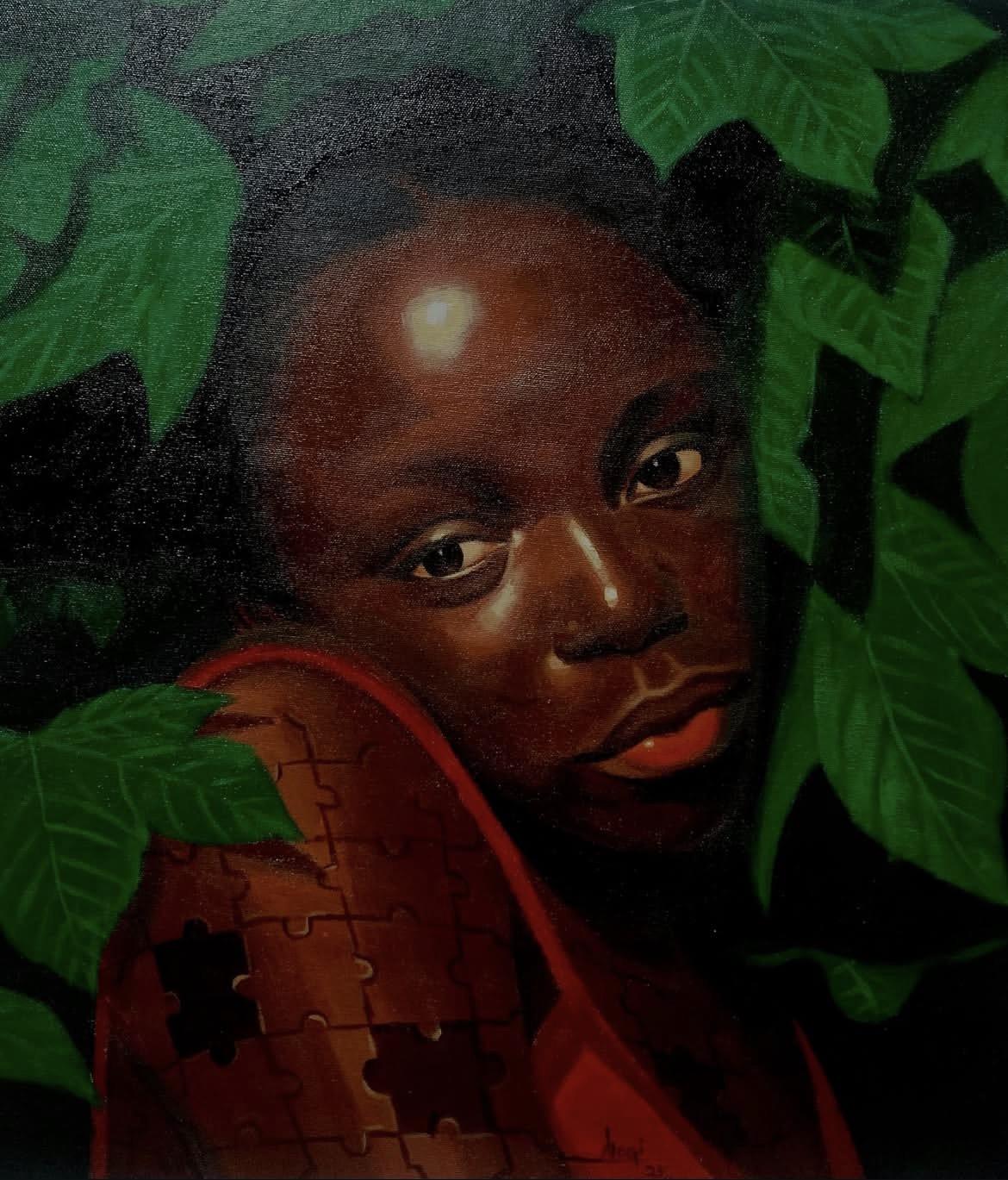 Nature's Embrace – Original Acrylic Painting on Canvas | African Nature-Inspired Contemporary Art by Alogiartz