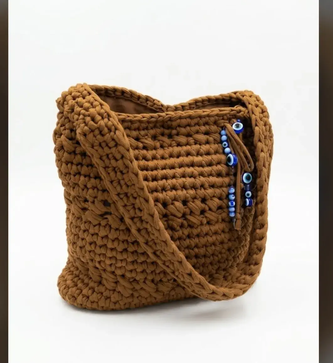 Evil Eye Crochet Shoulder Bag