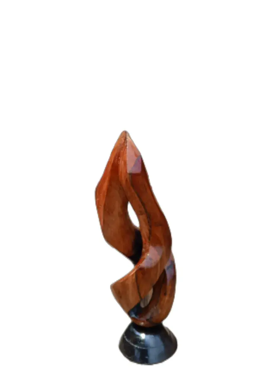 Transformation | Abstract Mahogany Wood Sculpture, 33cm