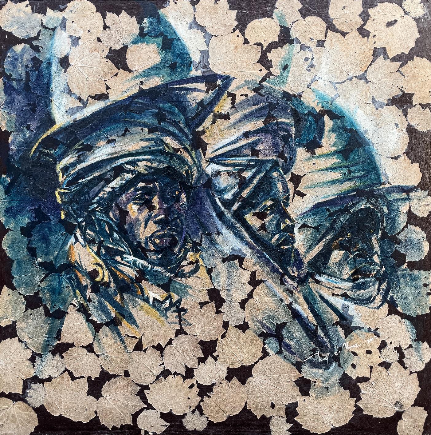 Formation – Original Oil and Mixed Media Painting on Canvas | Hausa Durbar Festival Nigerian Art by Yusuf Olayinka