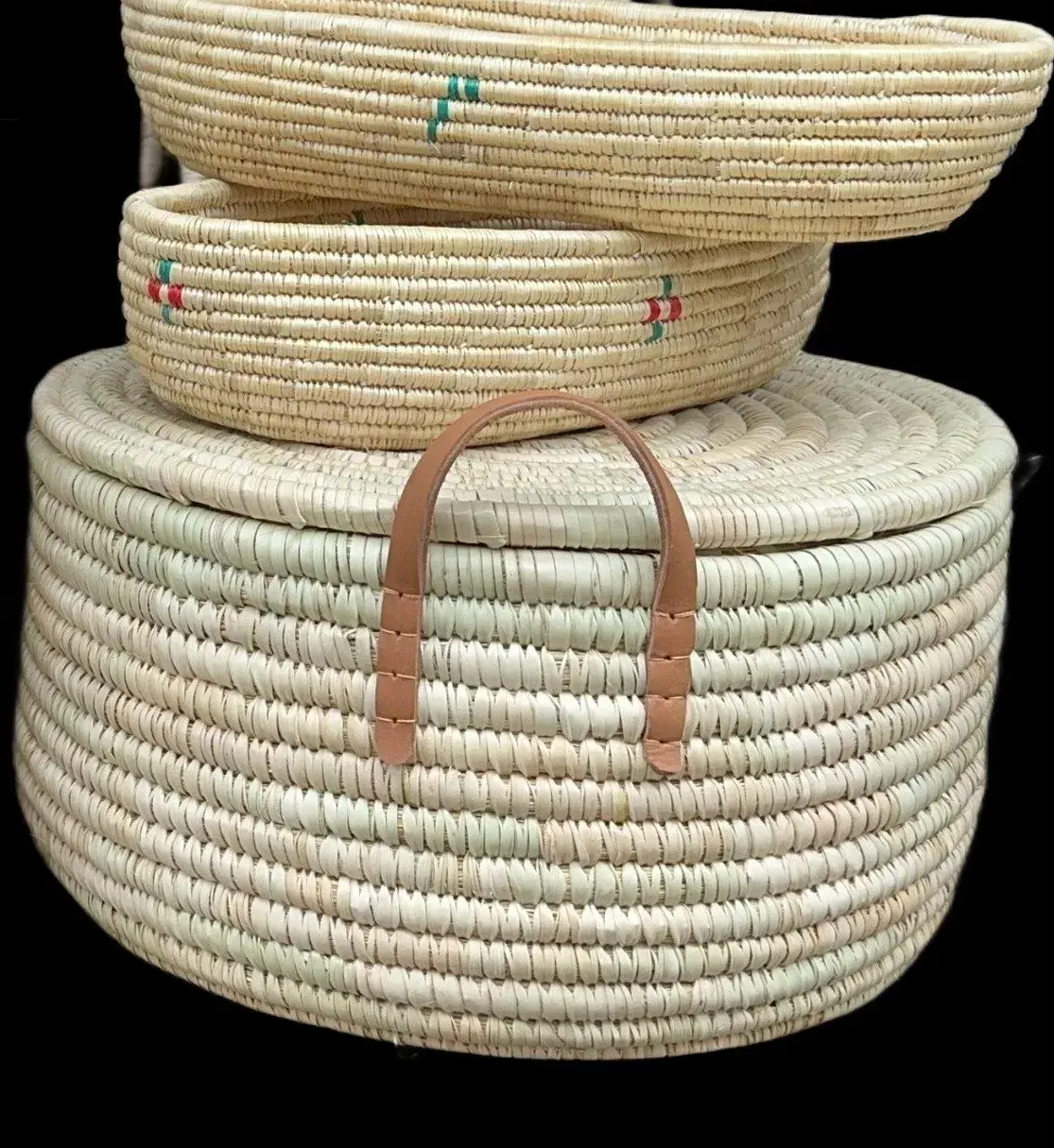 Handwoven Ethiopian Basket , Natural Dry Grass ,Fair Trade Home Decor