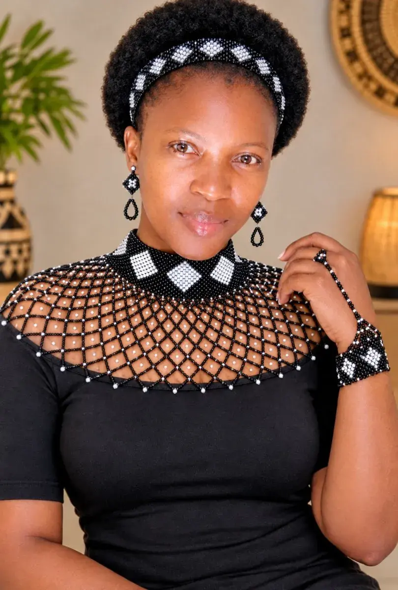Imbasa Beaded Cape Collar Set