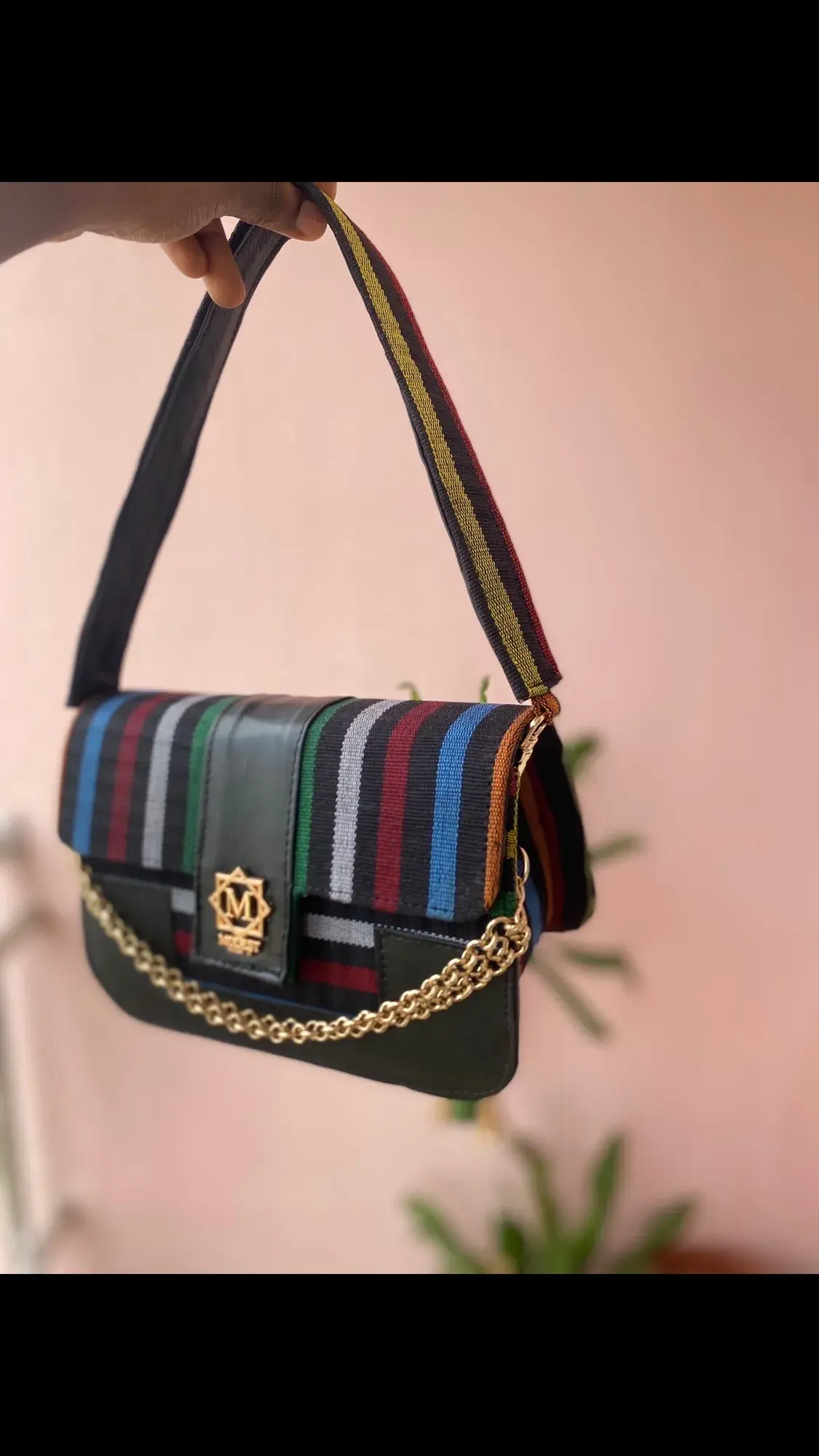 MMA Handcrafted Leather and Aso Oke Bag – African Heritage Crossbody Bag by Modestmadeit