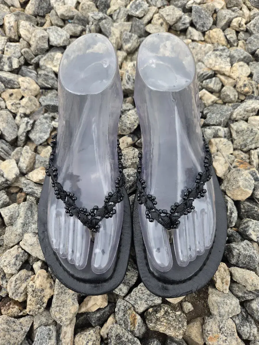 Foot Candy Beaded Crochet Toe Post Sandals, EU 36 to 44