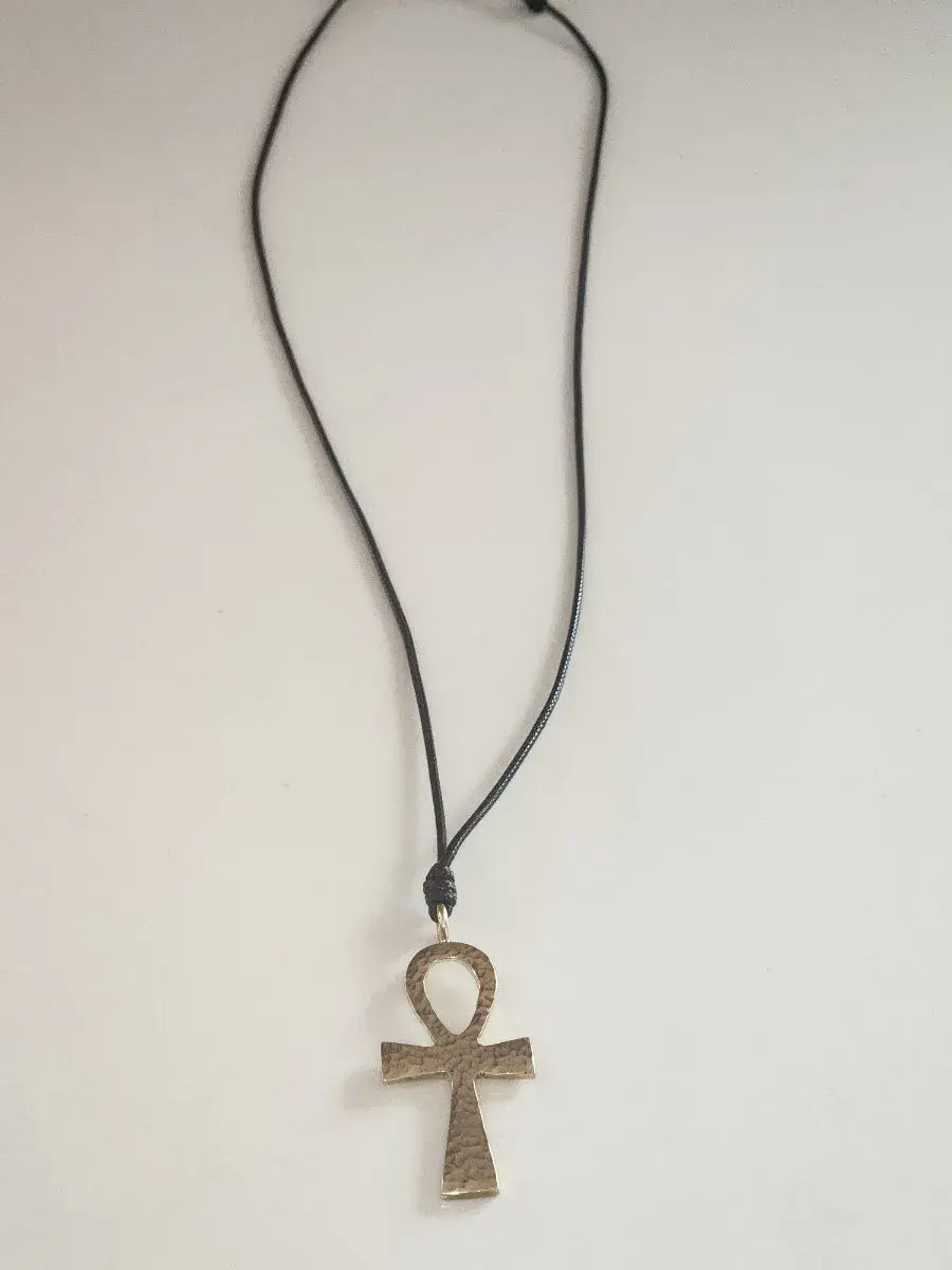 Brass Ankh Pendant Necklace