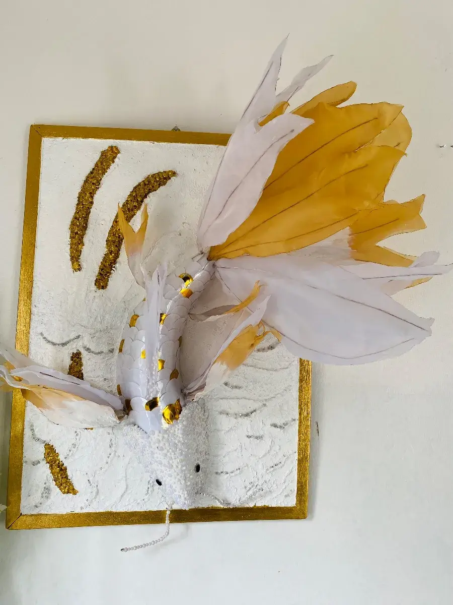 Deva | Original 3D Fabric Fish Wall Art, 61 x 81cm