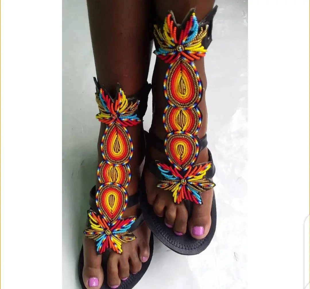 Women's Beaded Maasai Sandals