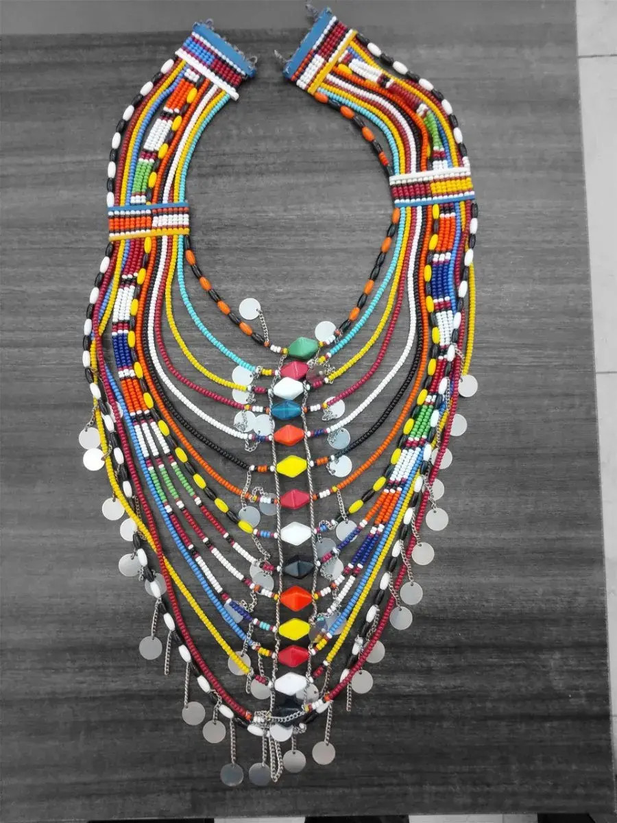 Maasai Beaded Multi Strand Necklace