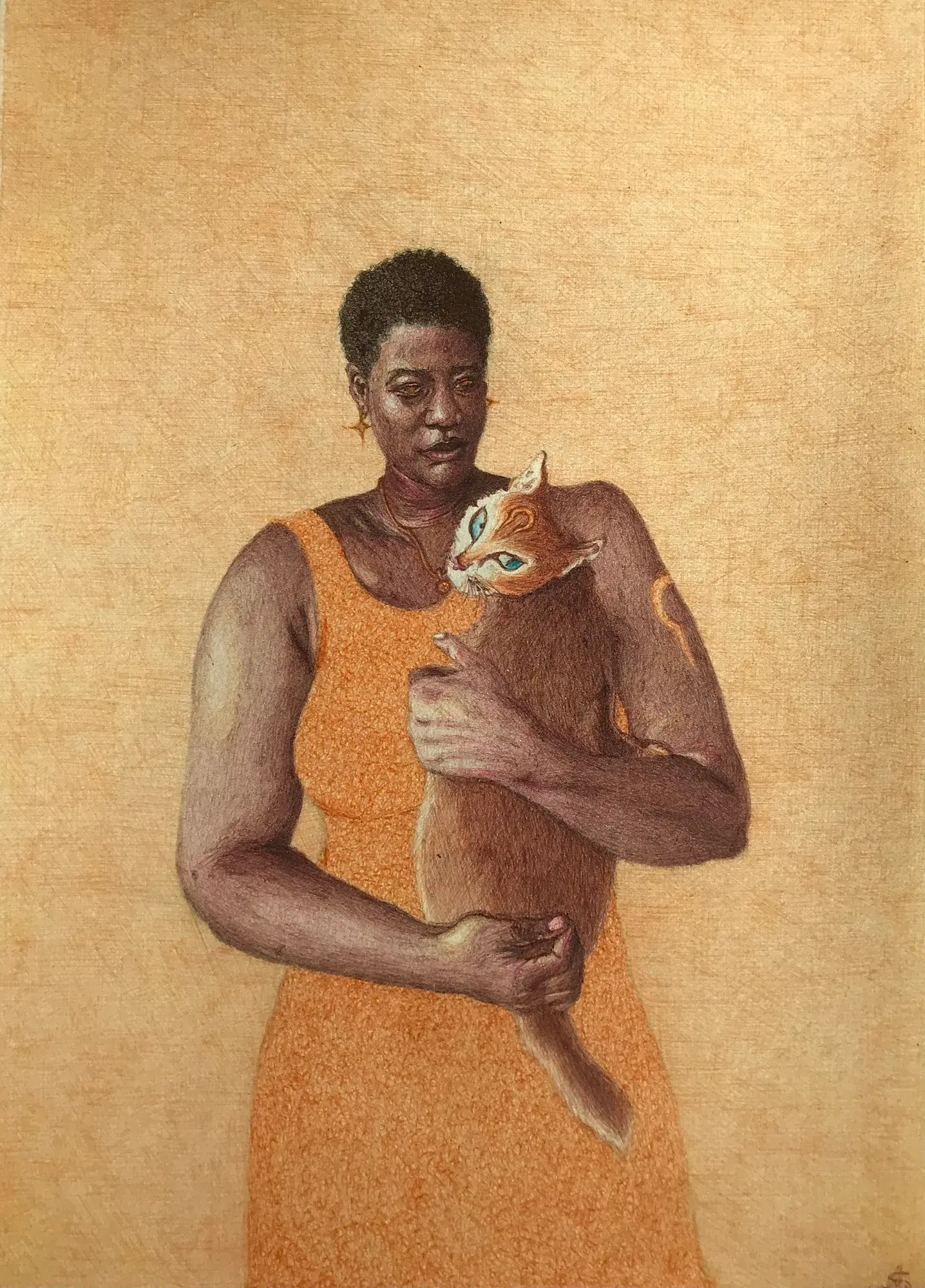 Nakama – Original Ink Drawing on Paper | African Contemporary Figurative Art by Art of Chine Kosi