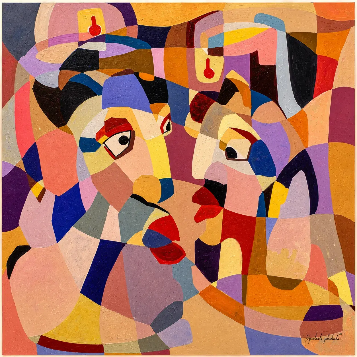 Abstract Gelede in Mural 2 Painting _Contemporary Nigerian Painting
