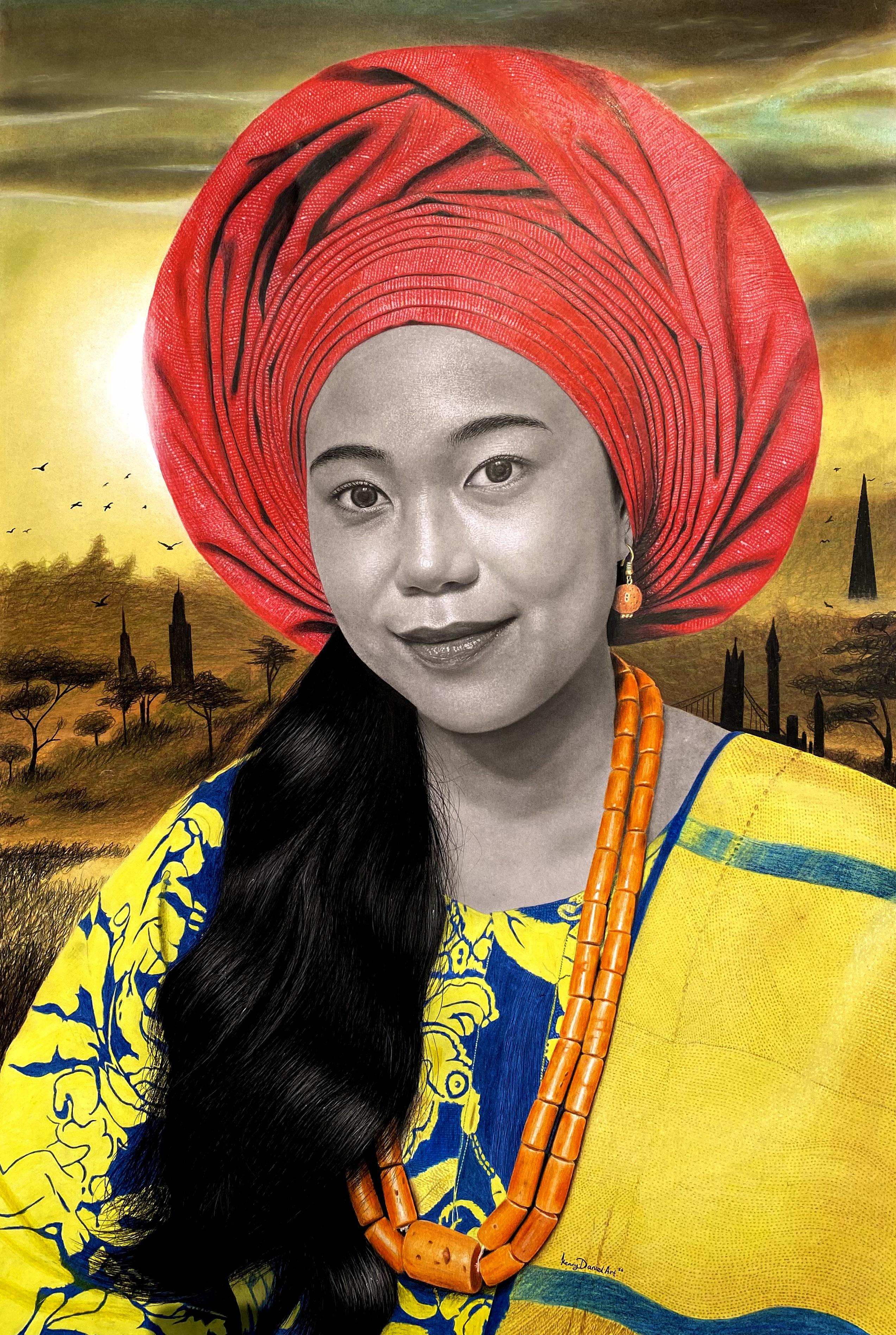 Daughter of Nations – Original African Pencil Drawing | Realistic Portrait Art by KennyDanielArt