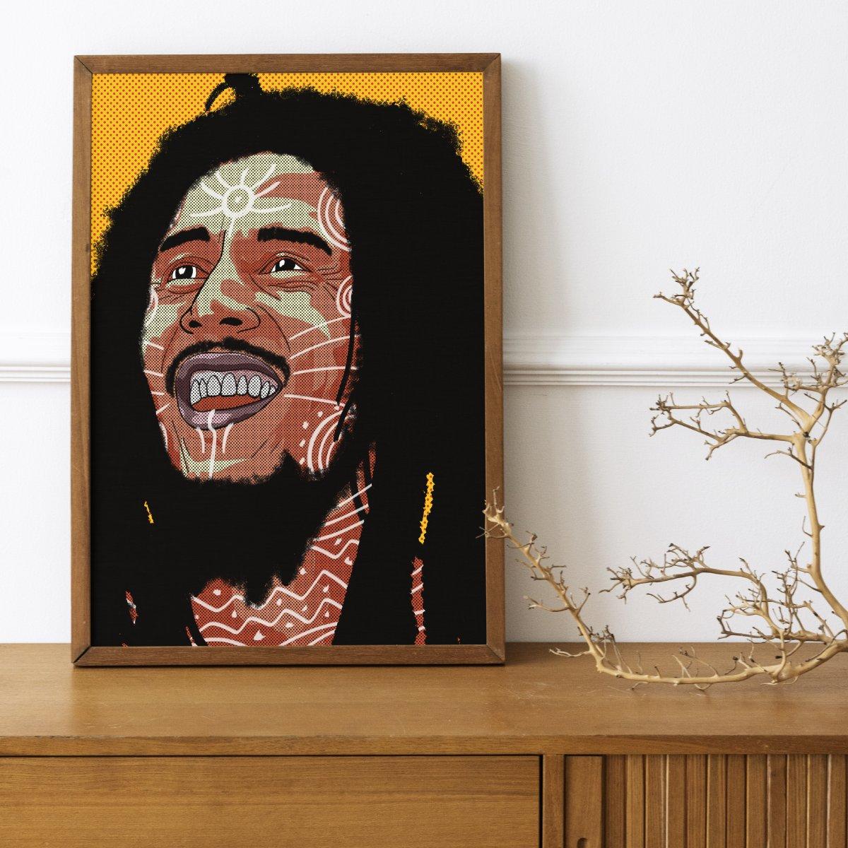 Bob Marley portrait A3