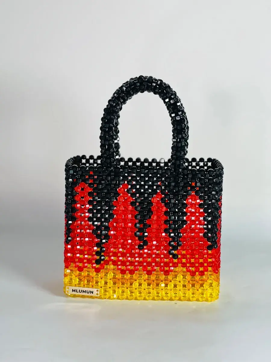 Inferno Flame Beaded Handbag
