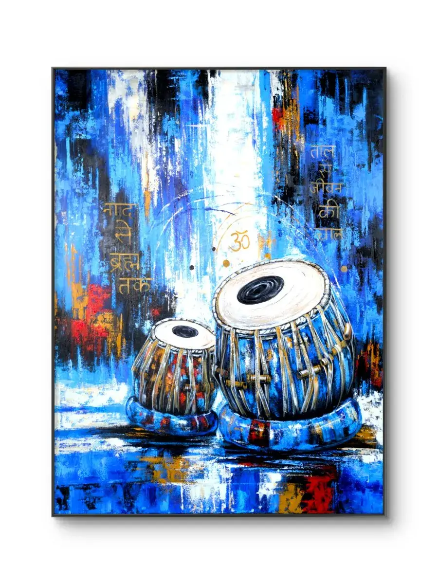 Rhythm of Life | Acrylic Tabla Painting, 100x140cm
