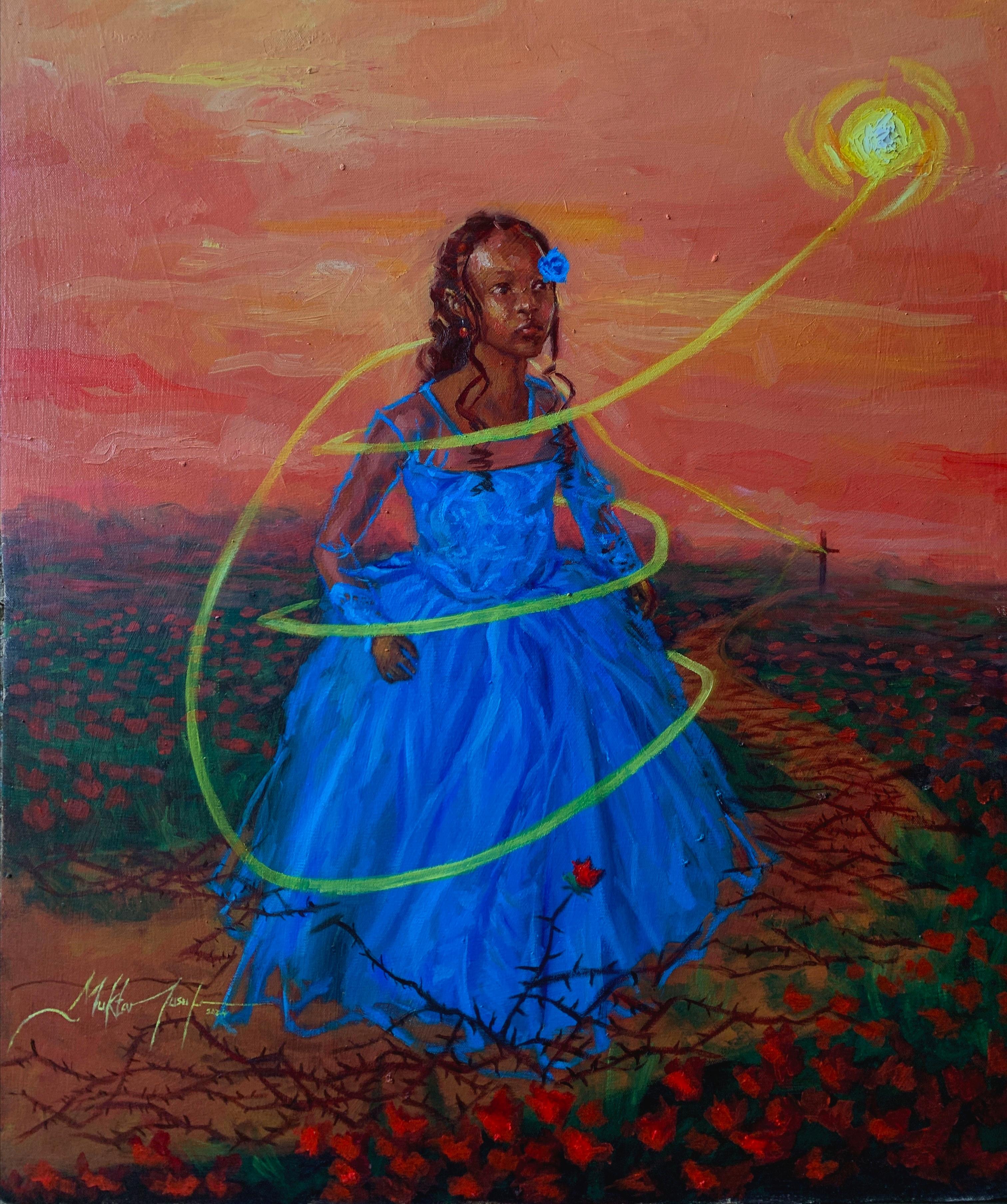 Cinderella II – Original Oil Painting on Canvas | African Women Empowerment Art Series by Muktar Yusuf
