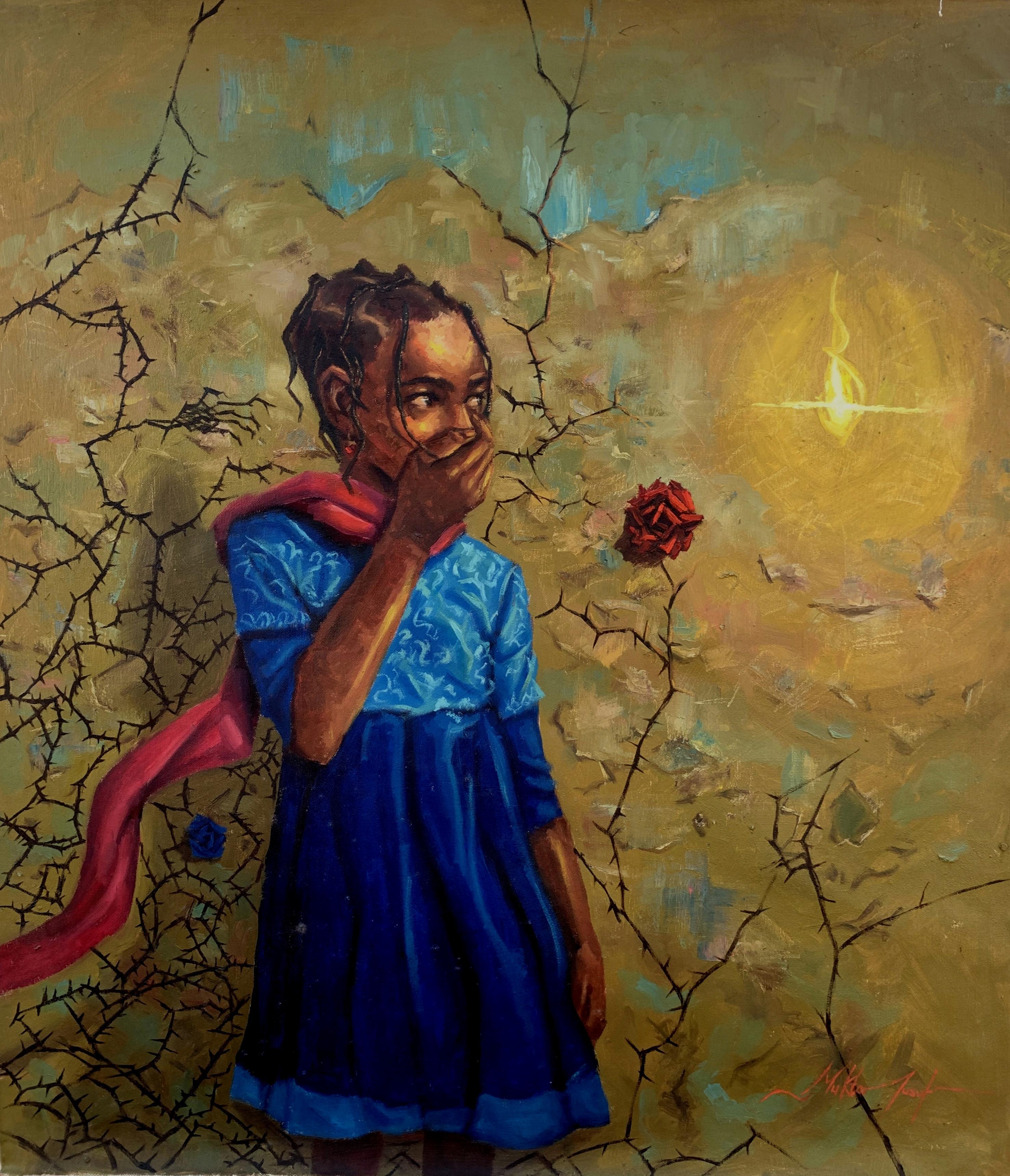 Star-Struck – Original Oil Painting on Canvas | African Inspirational Art by Muktar Yusuf