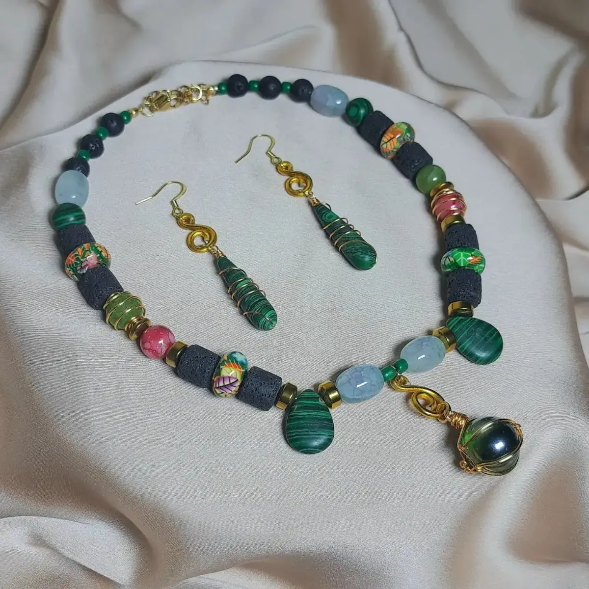 Te Fiti Heart Necklace and Earring Set