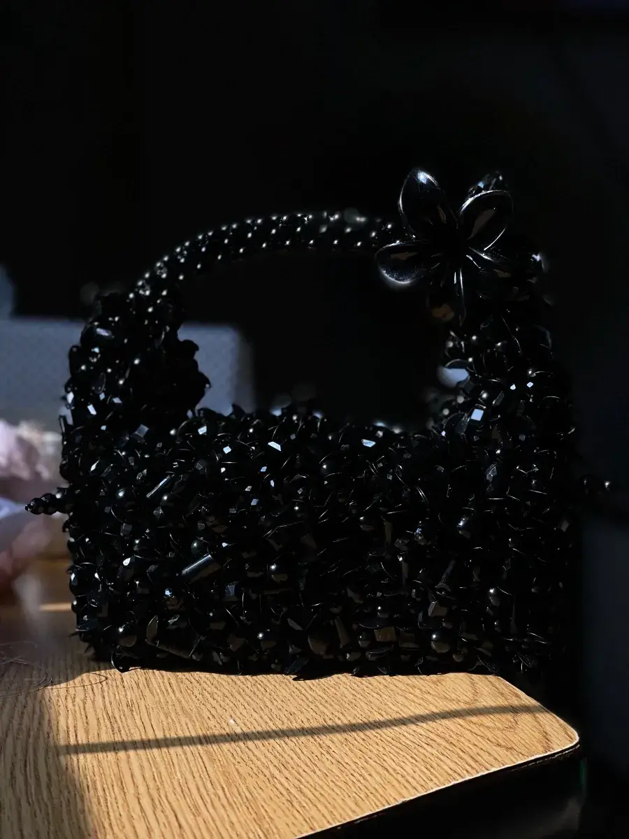 Joana Beaded Evening Bag - Handmade Top Handle Purse