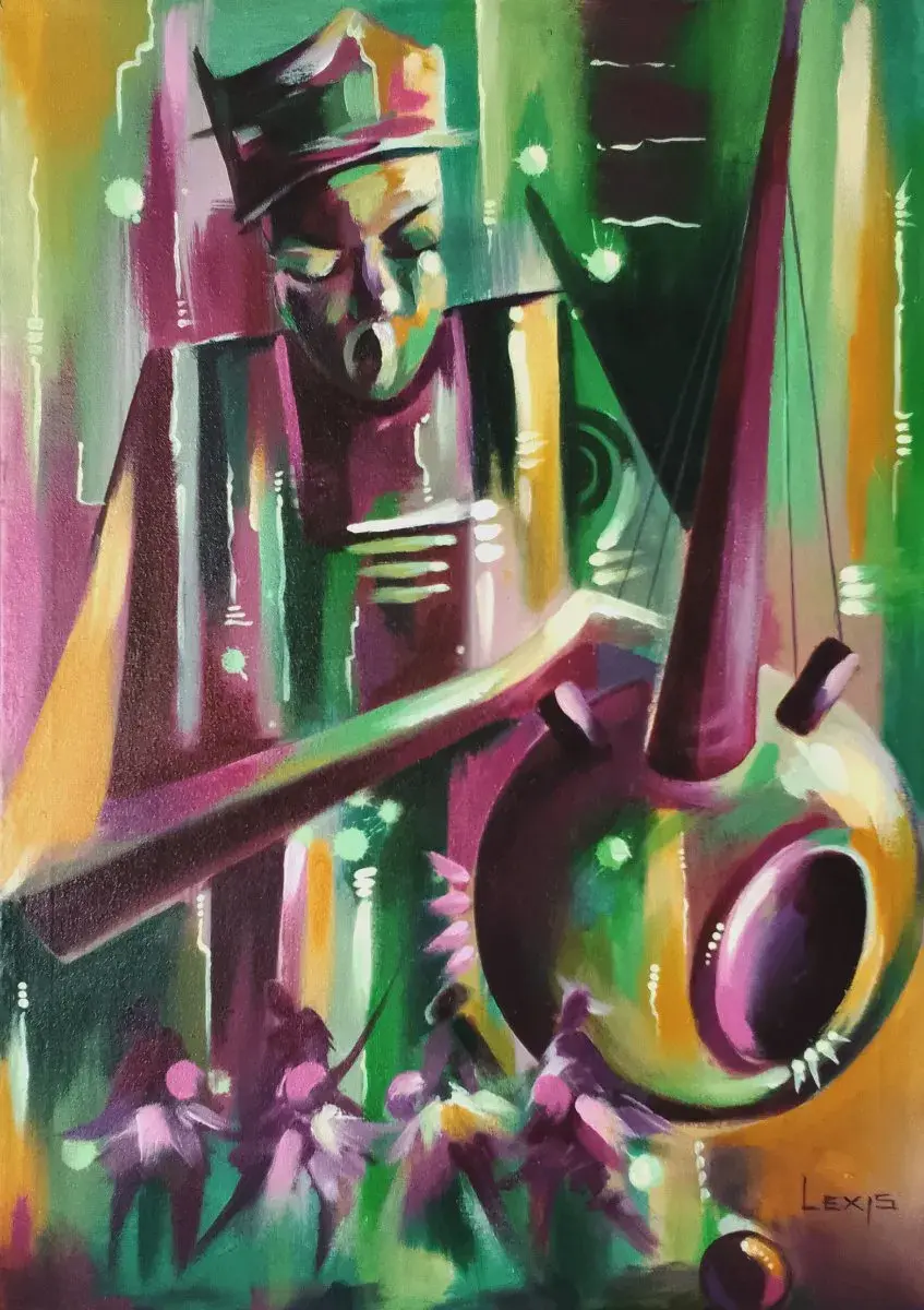 Fresh African Songs | Original Acrylic Painting, 18x26in
