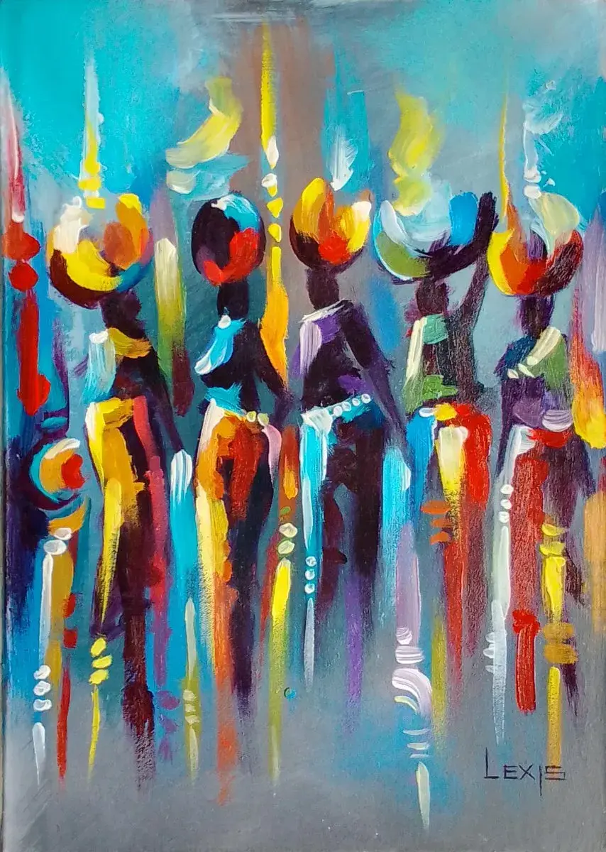 Figures of Unity Acrylic Painting