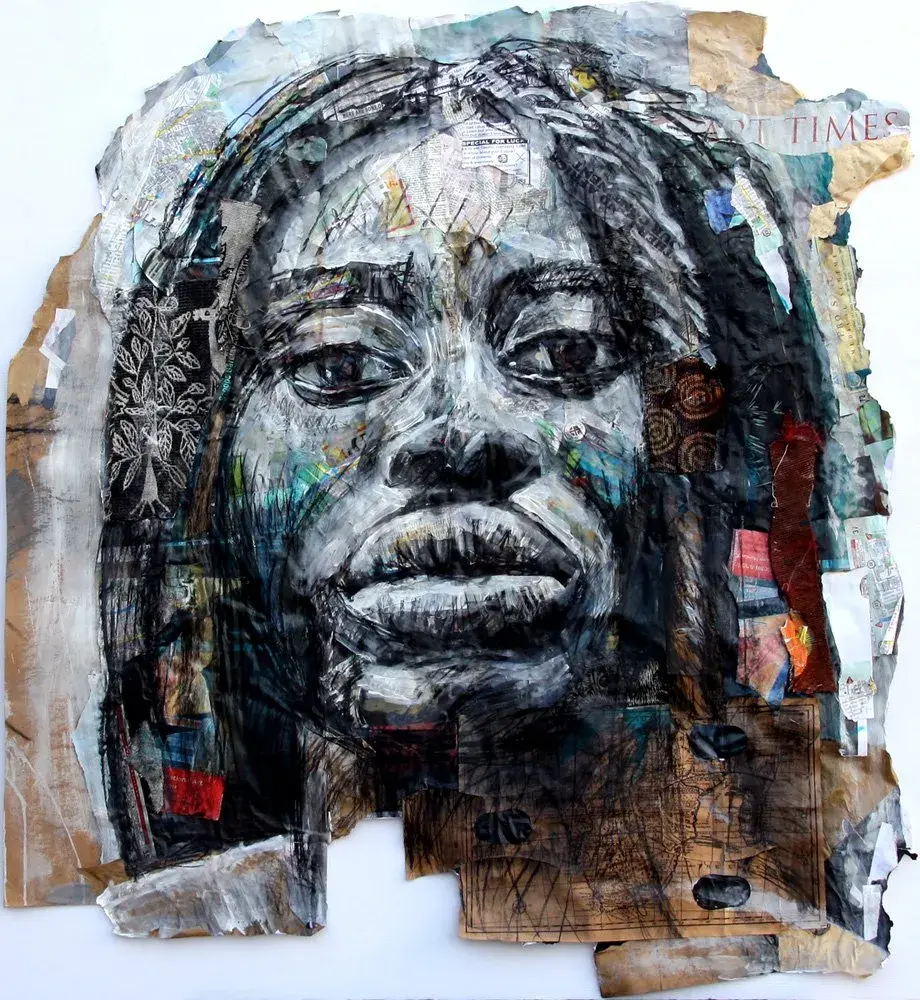 Packing Arrows, Mixed Media Portrait