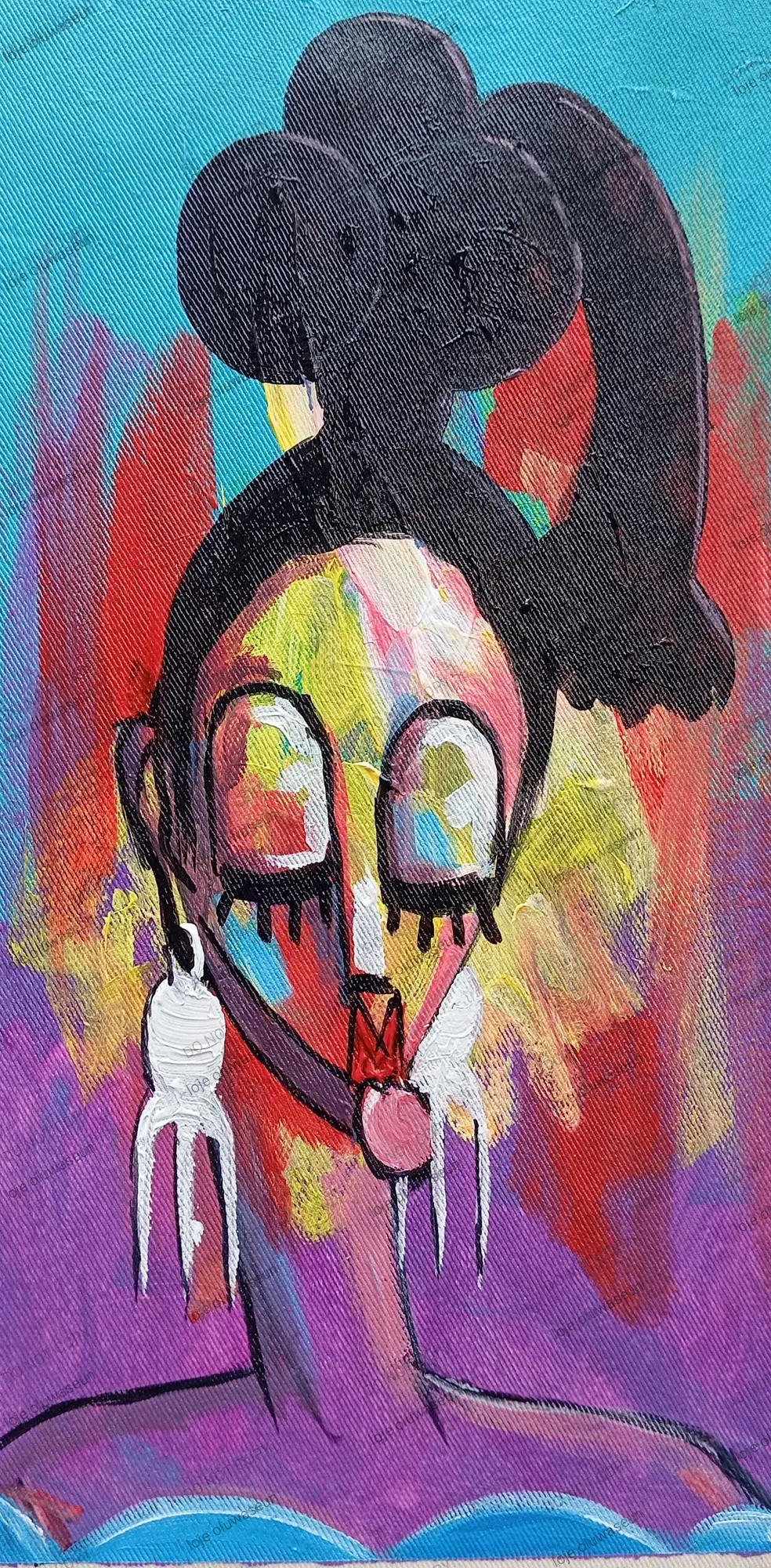 Embrace Beauty Series VI – Original Semi-Abstract African Painting | Self-Love Contemporary Art by Loje Art