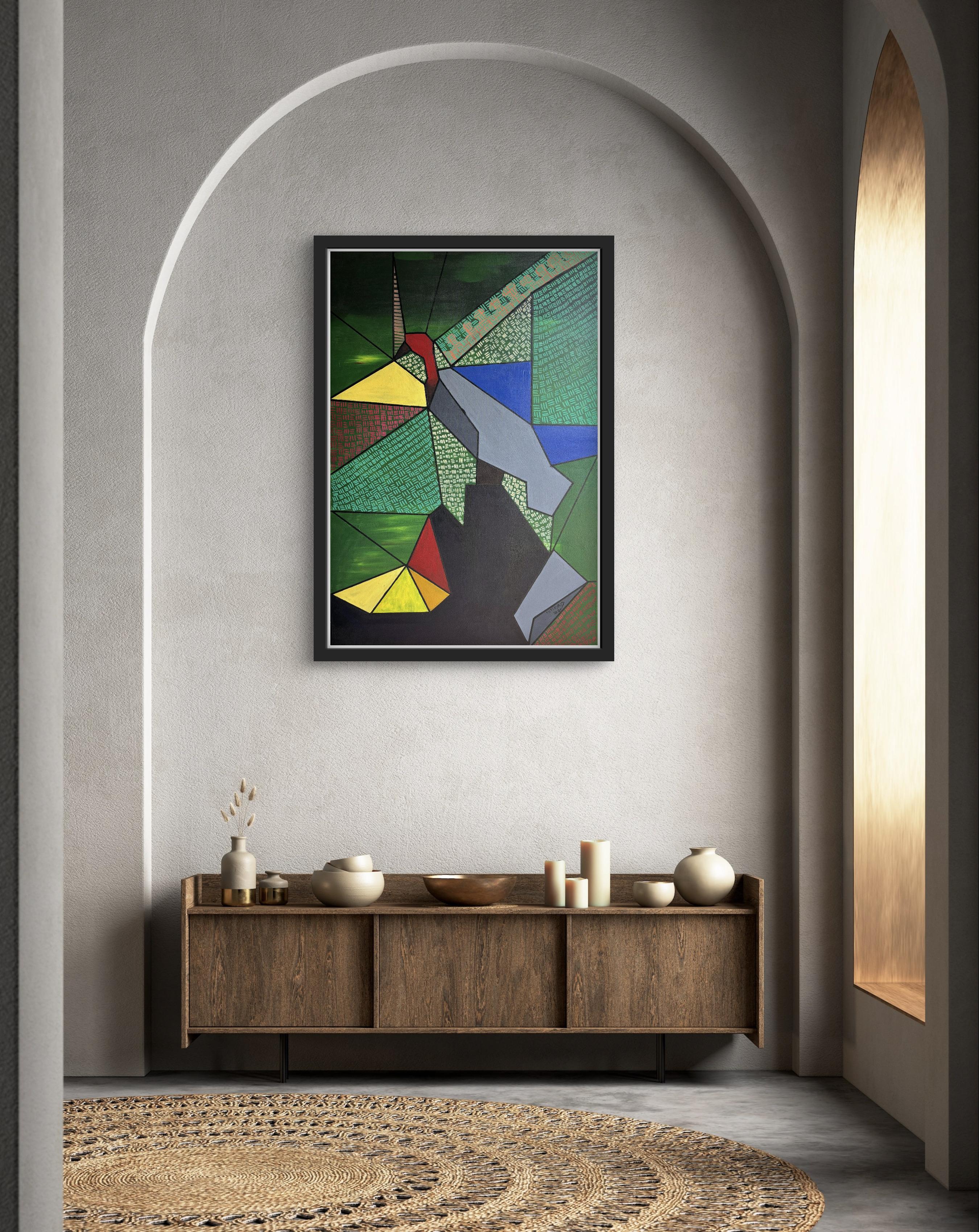 Silent Witness – Original Acrylic Vulture Painting on Canvas | African Wildlife Art by ArtDigger Gallery