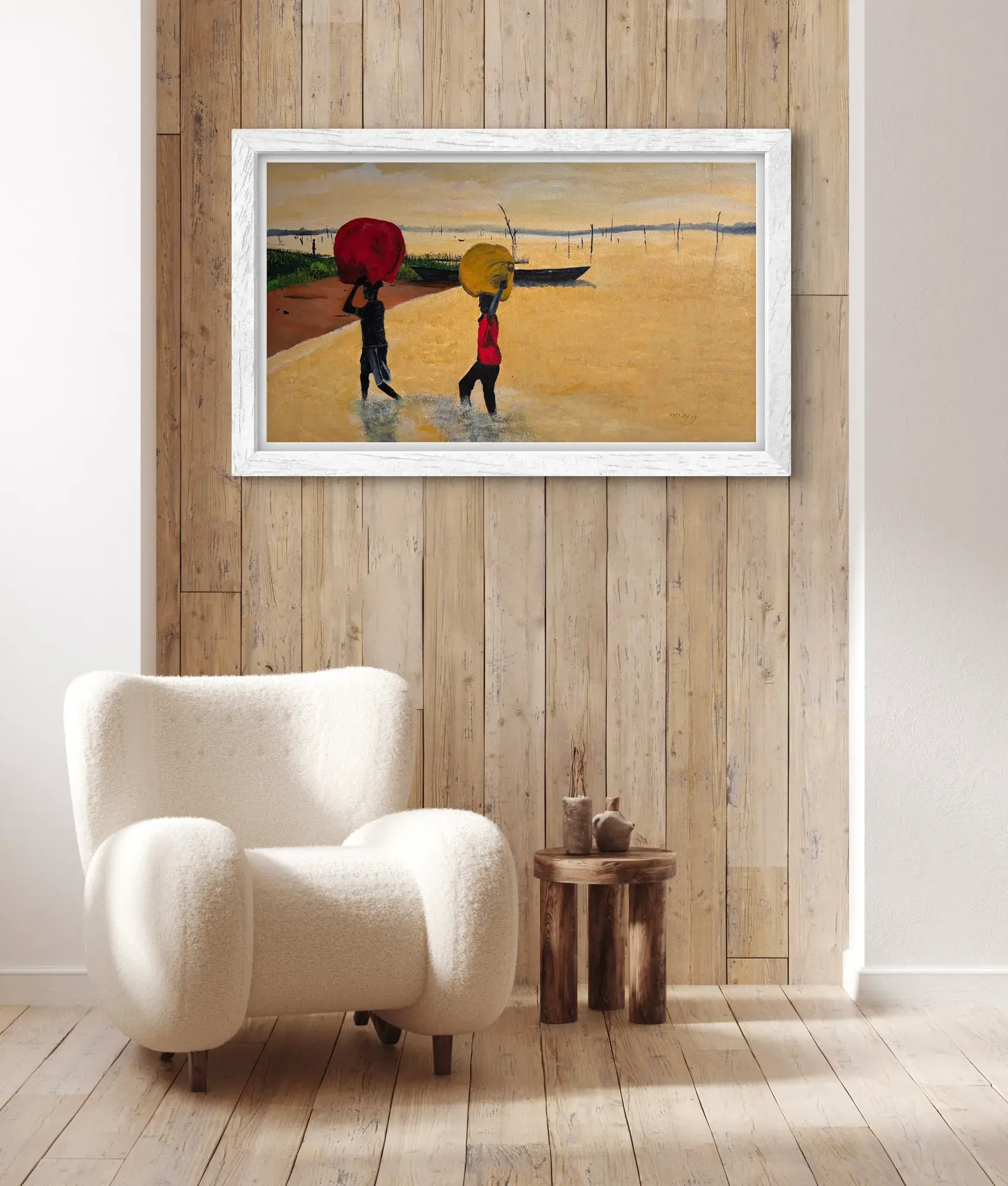 Allure of the Shore – Original Acrylic Seascape Painting on Canvas | African Coastal Art by ArtDigger Gallery