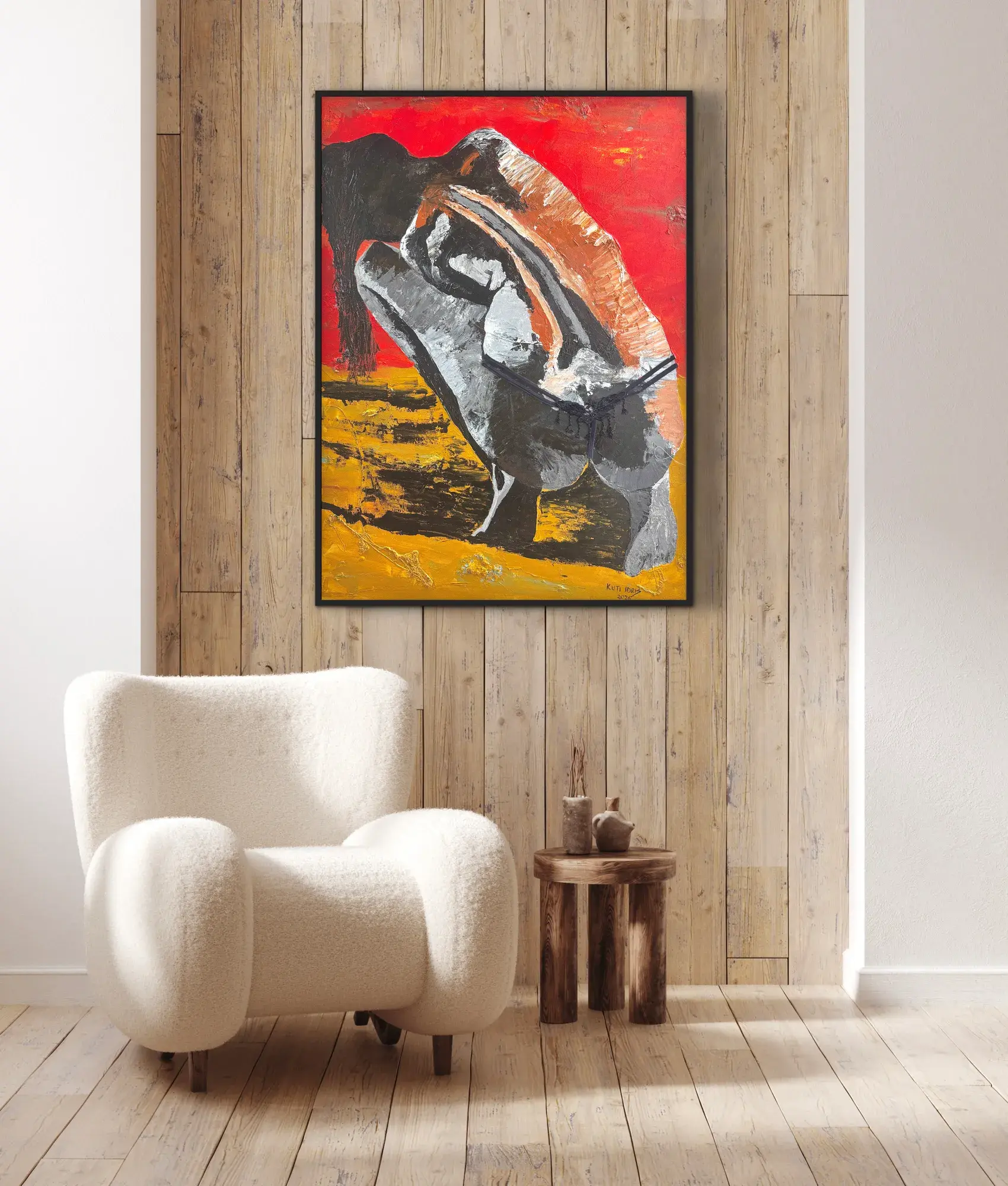Veil of Strength Impasto Painting