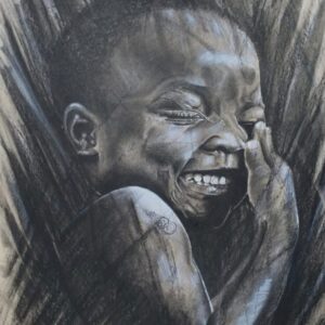 Echoes of Innocence – Original Charcoal & Pastel Portrait