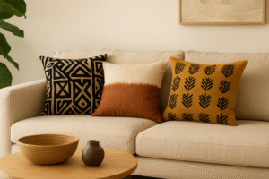 authentic African home décor ideas, modern African living room style