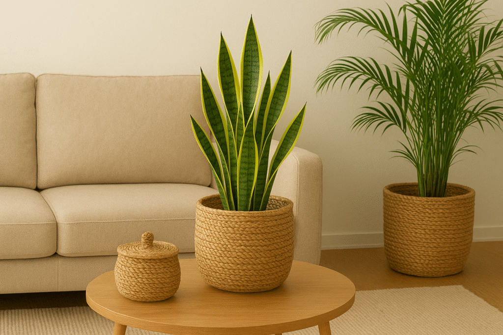 modern home styled with African crafts, Nigerian artisan weaving handmade wall basket , authentic African home décor living room design